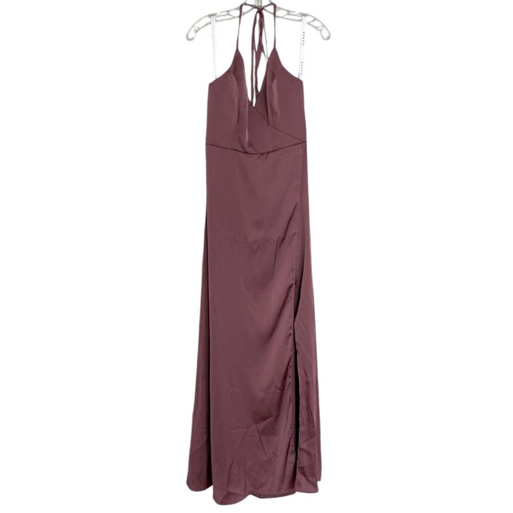 Azazie Dress Womens Size 6 A6 Maksim Satin Amethyst Sleeveless